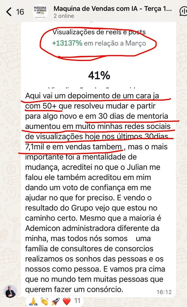 Consultor que subiu 50 reels e teve alta de visualizações e vendas em 30 dias